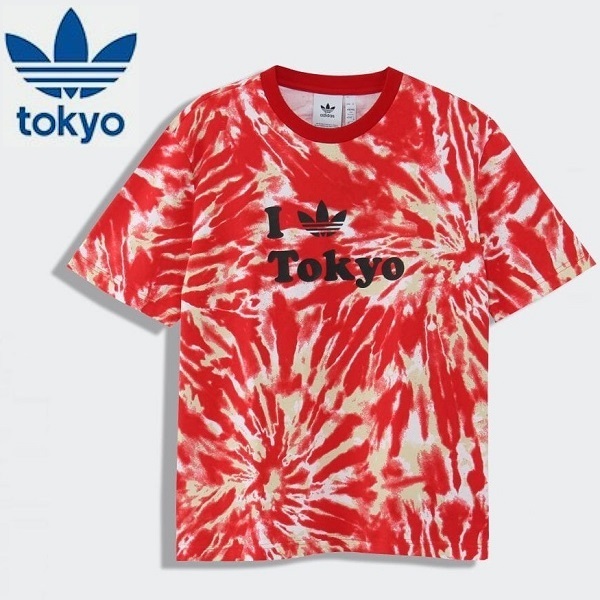 新品 送込★アディダス オリジナルス 日本限定★TIE DYE タイダイ I LOVE TOKYO 東京★グラフィック トレフォイル Tシャツ GRAPHIC TEE_画像1