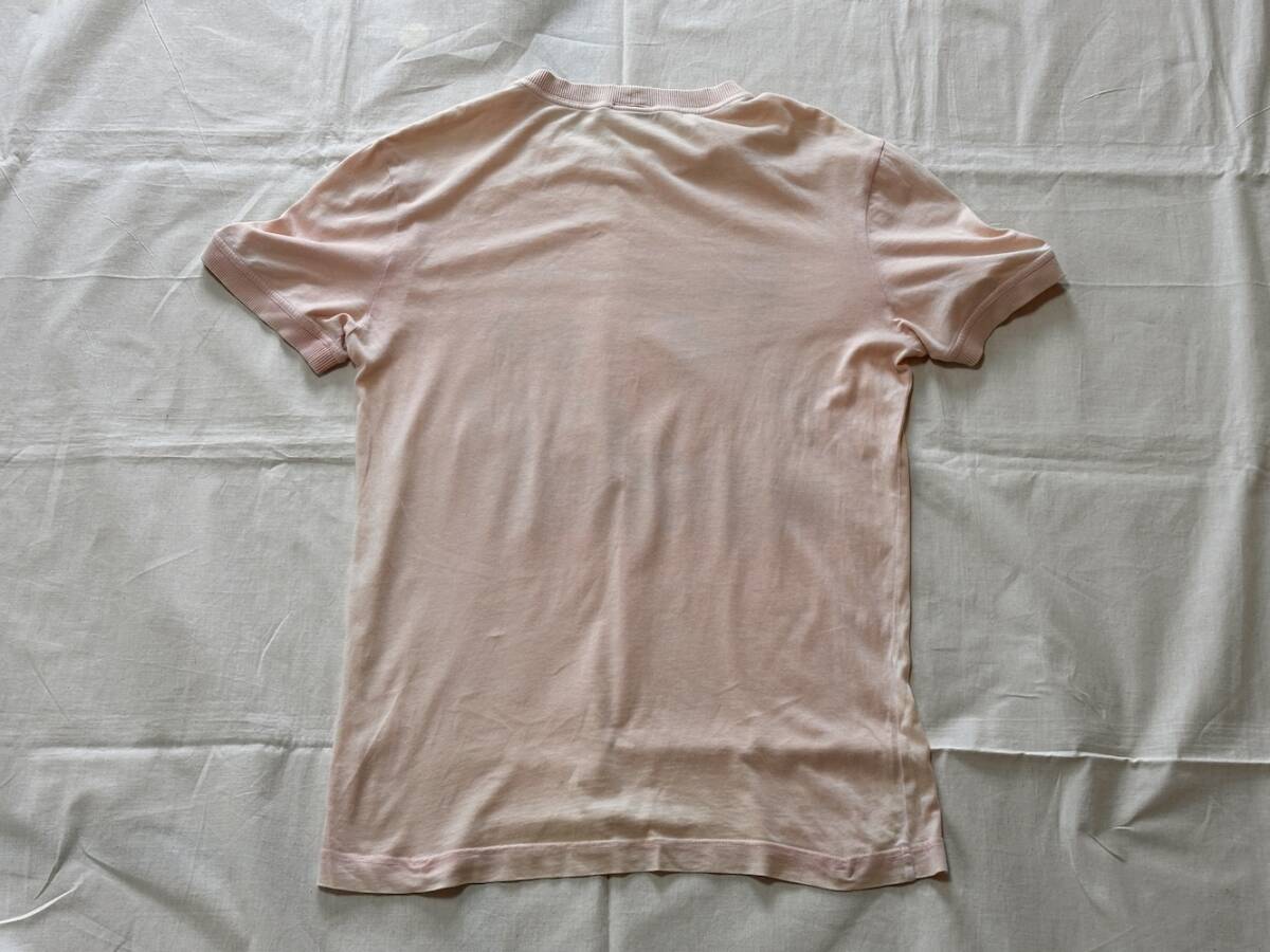 【管⑨】D&G Tシャツ Lサイズ 半袖 ピンク ディーアンドジー DOLCE&GABBANA ドルチェアンドガッバーナ ドルガバ 古着 USED_画像2