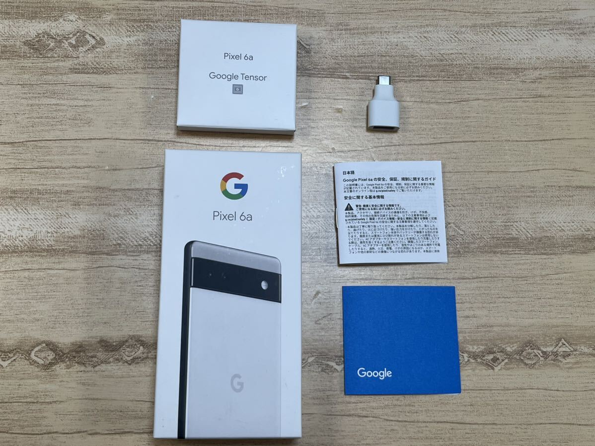 良品 au SIMフリーGoogle Pixel 6a 128GB Chalk（白） 　_画像2