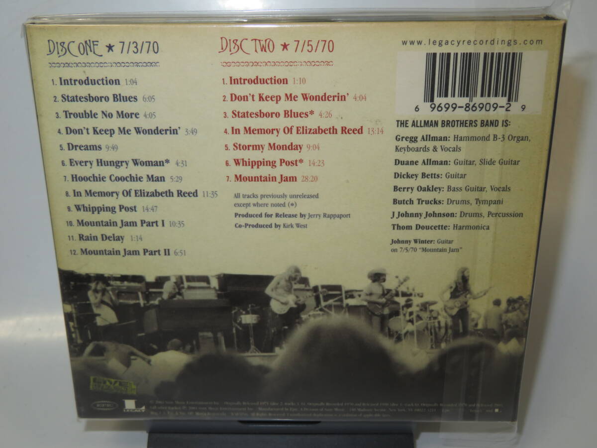 10. The Allman Brothers Band / Live At The Atlanta International Pop Festival July 3 & 5 1970の画像2