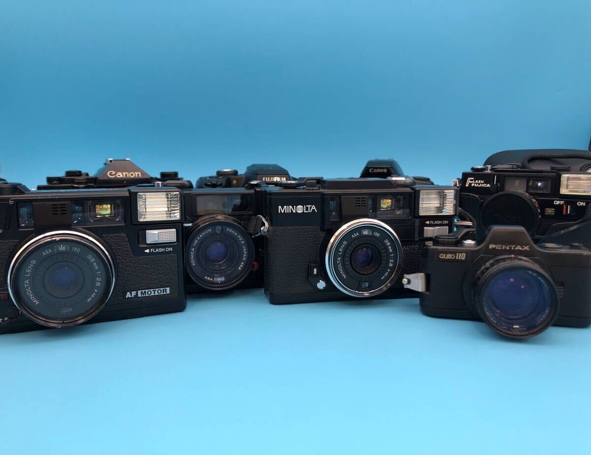 フィルムカメラ デジカメ レンズ まとめて28点 一眼レフ 日本製 ジャンク キャノン コニカ ミノルタ PENTAX FUJI Canon KONICA チェキ 大量の画像5
