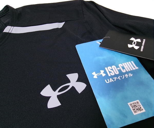 新品★UNDER ARMOUR★アンダーアーマー★機能 Tシャツ★UAアイソチル★1378356★抗菌防臭★メッシュ★XL★ブラック_画像5