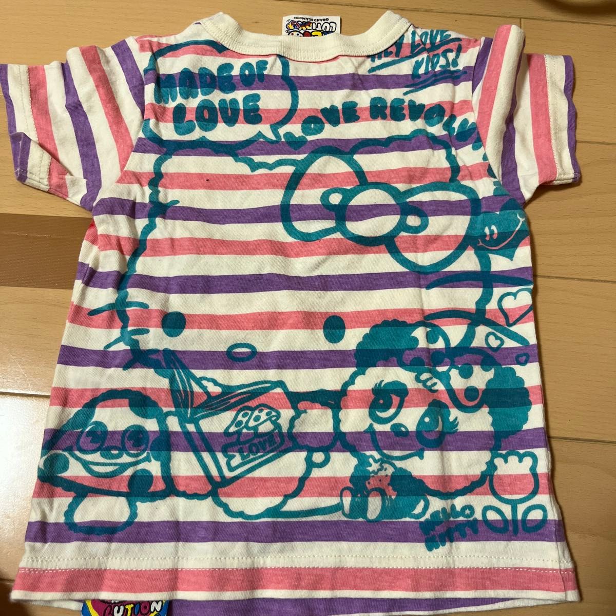 ラブレボ　キティ　コラボTシャツ　カットソー 子供服 半袖Tシャツ キッズ 女の子 ラブレボリューション 100cm