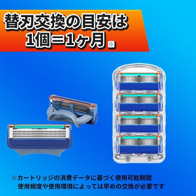 20個 ブルー ジレットフュージョン互換品 5枚刃 替え刃 髭剃り カミソリ 替刃 互換品 Gillette Fusion 剃刀 