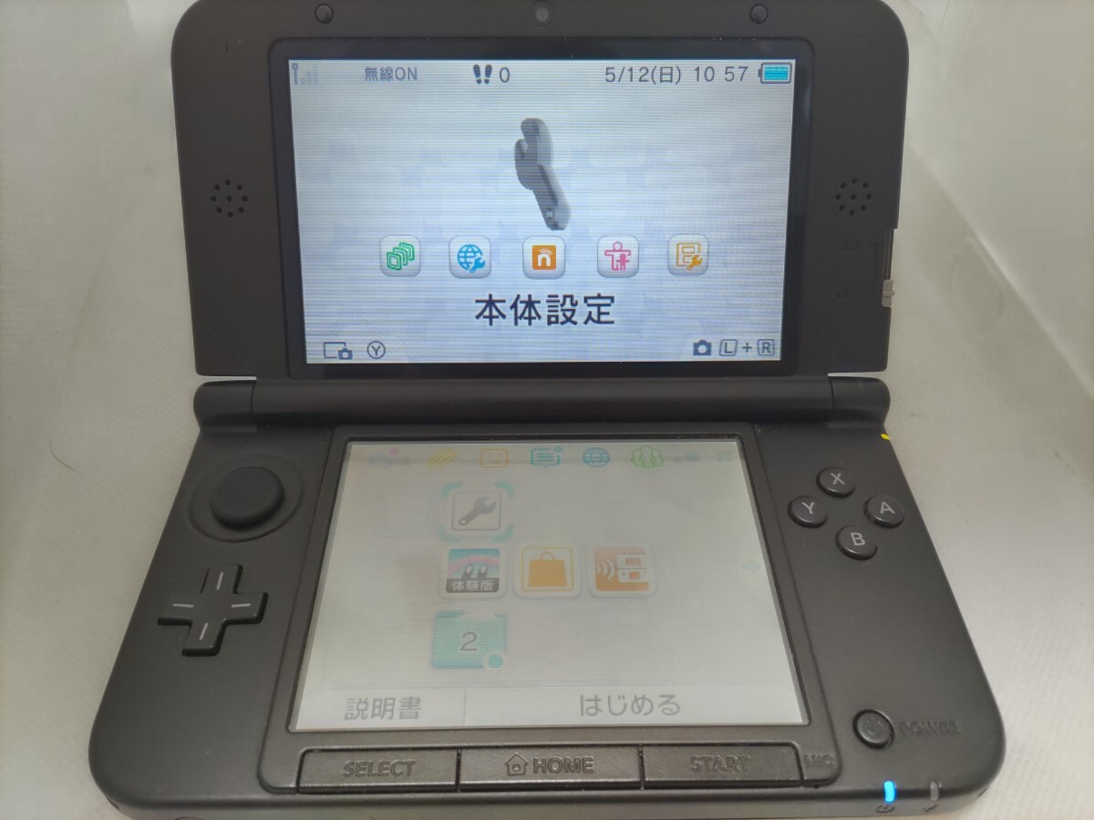 ★美品★ ゲーム実況 3DSLL 『キャプチャー機能付き』ブラック 偽トロ 本体 PCとの接続用ケーブル ★保証有★01