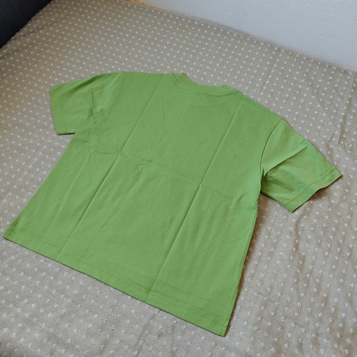 未使用 タグ付 ユニクロ UNIQLO エアリズム コットン 半袖 Tシャツ M ゆったりシルエット 身幅51 green●色違い有●ネコポ 送料無料