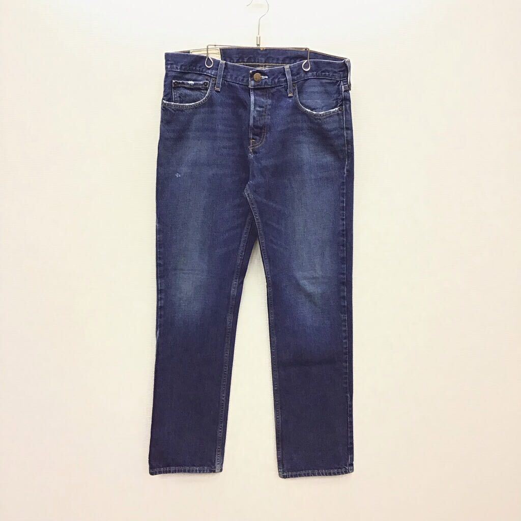 【FE190】HOLLISTER W34 L32 色落ち加工 ダメージ加工 ジーンズ ジーパン デニムパンツ メンズブランド古着 ホリスター 送料無料