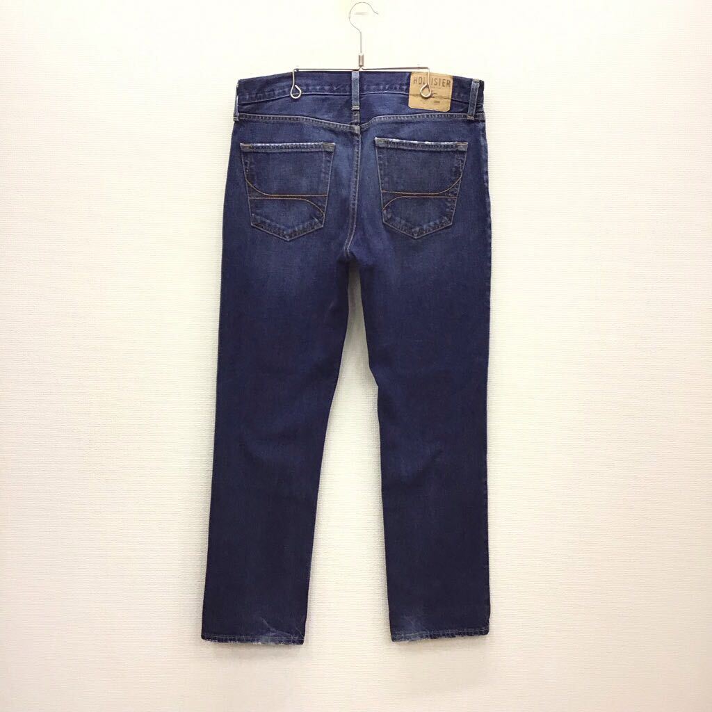 【FE190】HOLLISTER W34 L32 色落ち加工 ダメージ加工 ジーンズ ジーパン デニムパンツ メンズブランド古着 ホリスター 送料無料