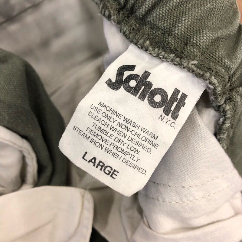 【FE087】Schott Lサイズ カーゴハーフパンツ カーキ ベルト付き メンズブランド古着 ショット ショートパンツ 送料無料_画像6