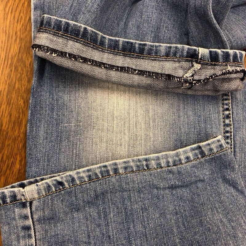 【FE106】ARMANI JEANS W34 色落ち加工 ジーンズ ジーパン デニムパンツ 裾再現仕上げ メンズブランド古着 アルマーニジーンズ 送料無料_画像9