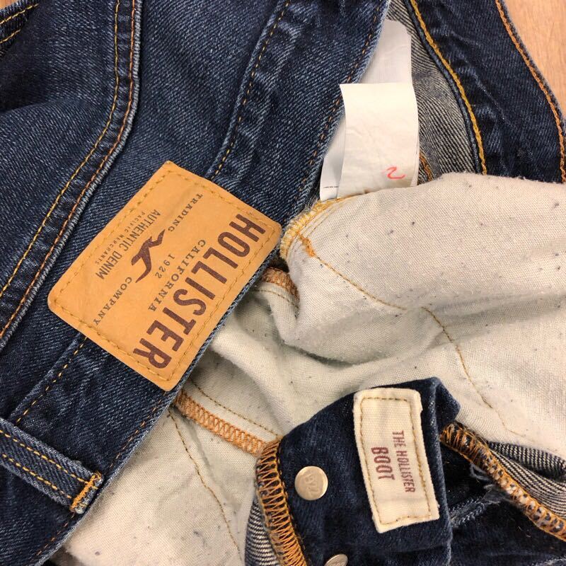 【FE107】HOLLISTER W33 L32 色落ち加工 ブーツカット ジーンズ ジーパン デニムパンツ メンズブランド古着 ホリスター 送料無料_画像7