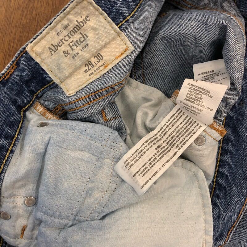 [FE108]Abercrombie&Fitch W29 L30 color .. processing damage processing jeans ji- bread Denim pants men's brand old clothes Abercrombie & Fitch free shipping 