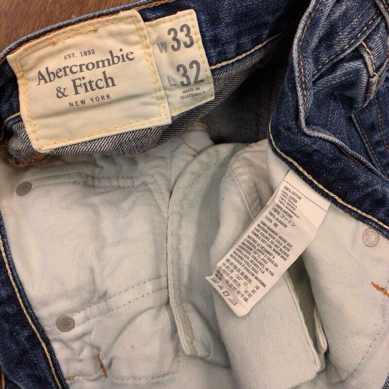 【FE157】Abercrombie&Fitch W33 L32 色落ち加工 ダメージ加工 ジーンズ ジーパン デニムパンツ メンズブランド古着 アバクロ 送料無料_画像6