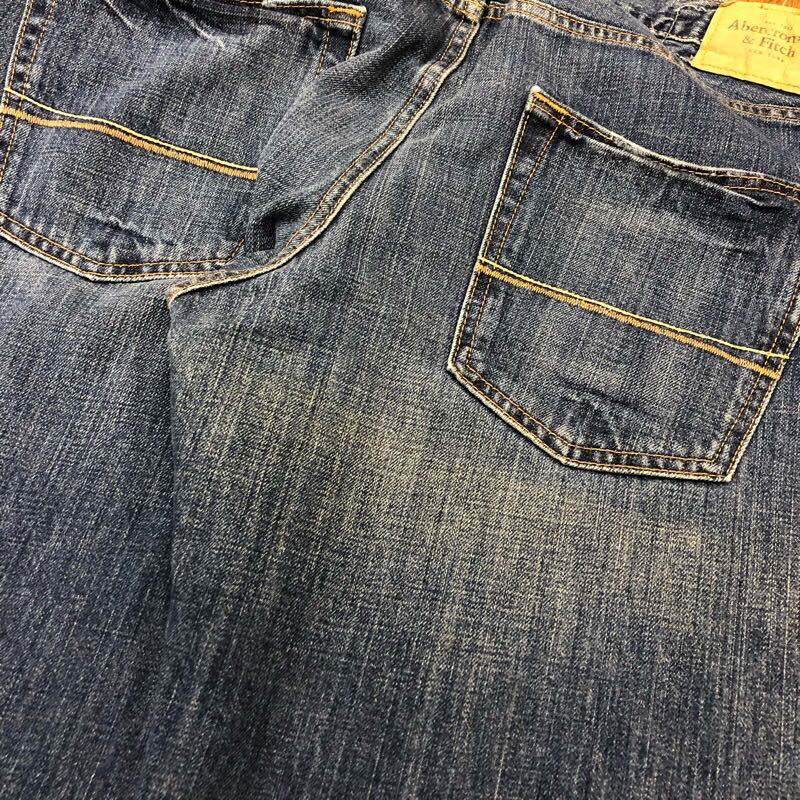 【FE157】Abercrombie&Fitch W33 L32 色落ち加工 ダメージ加工 ジーンズ ジーパン デニムパンツ メンズブランド古着 アバクロ 送料無料_画像10