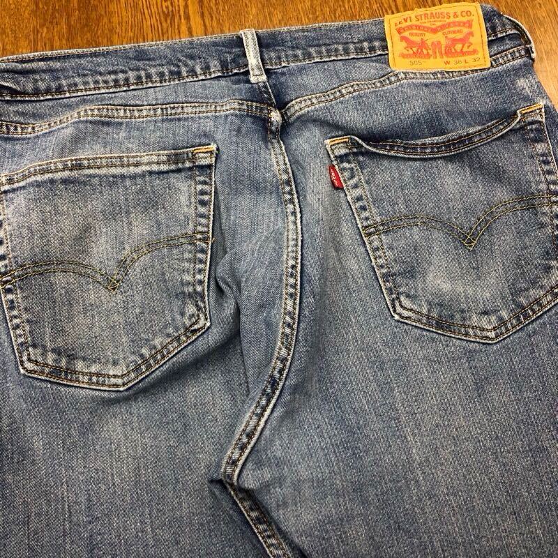 【FE172】Levi's 505 W36 L32 色落ち加工 ジーンズ ジーパン デニムパンツ ストレッチ生地 メンズブランド古着 リーバイス505 送料無料_画像9