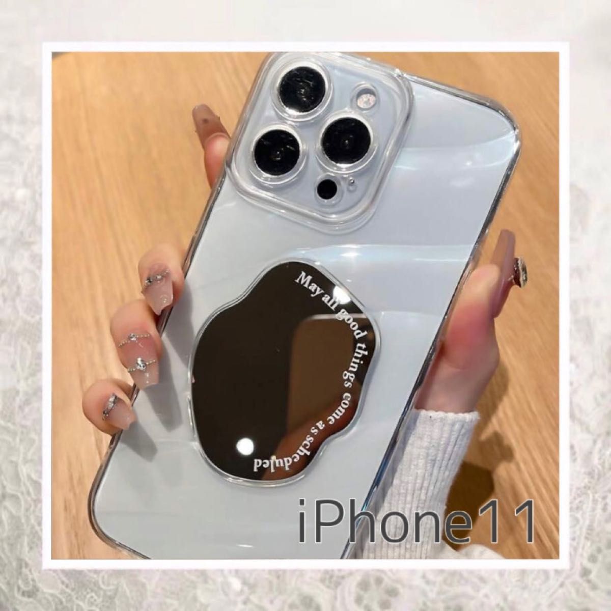 iPhoneケース iPhone11 ミラー 透明