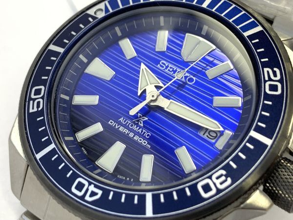 Y423-W6-1505 beautiful goods SEIKO Seiko PROSPEX Prospex diver 200m 4R35-01X0 Date blue face men's self-winding watch operation box attaching ⑥