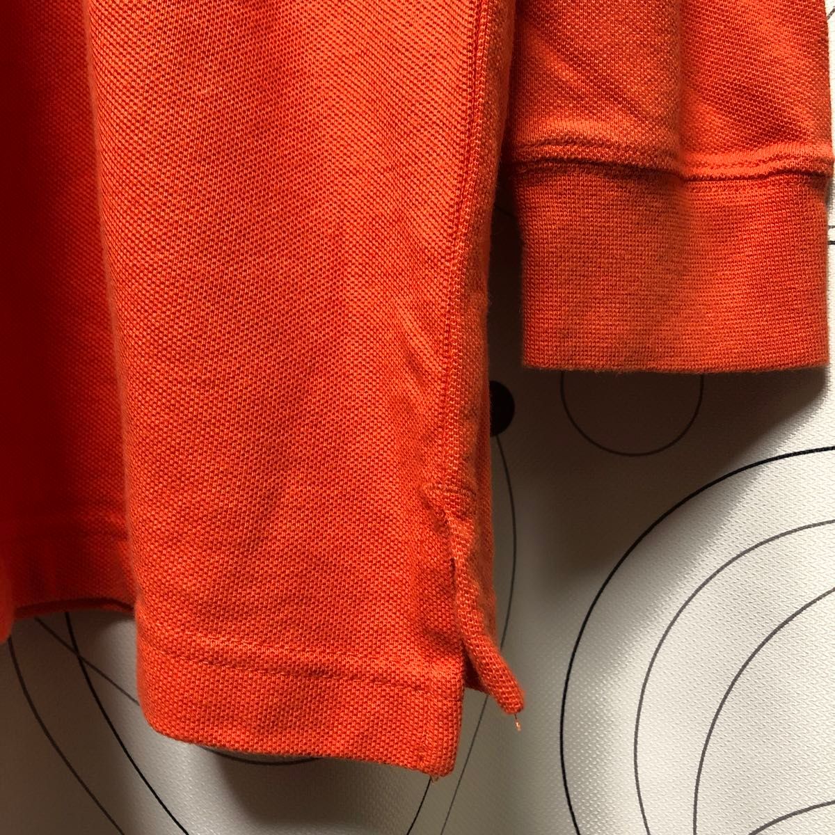 US古着【Antigua アンティグア】長袖ポロシャツ ゴルフウェア メンズ オレンジ 大きいサイズ