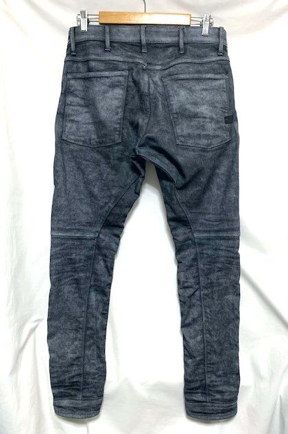 ★美品 G-STAR RAW ジースターロウ AIR DEFENCE ZIP SKINNY ジッパーデザイン ストレッチスキニーデニム グレー W32の画像4