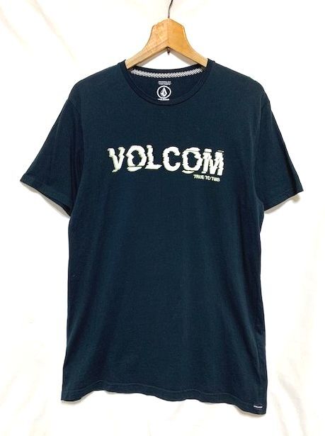 ☆美品　VOLCOM ボルコム　ロゴプリント クルーネックTシャツ ブラック M_画像1