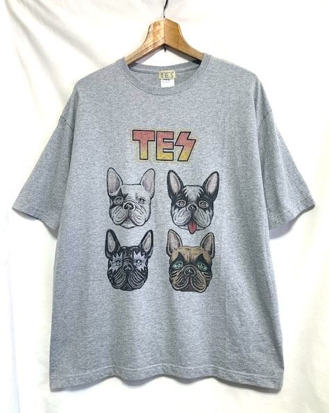 ★美品　TES THE ENDLESS SUMMER　BUHI犬イラスト オーバーサイズTシャツ グレー L_画像1