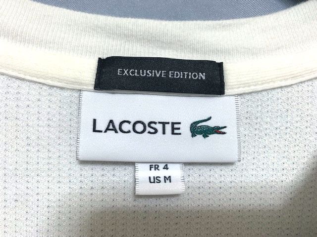 ★21SS 美品　LACOSTE × BEAUTY&YOUTH 別注　1 TONE Tee ワニワッペン カノコ生地 オーバーサイズTシャツ ホワイト M _画像5