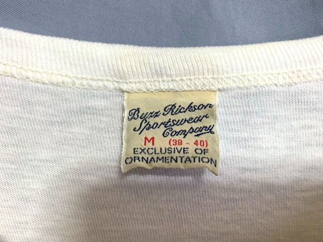 ★ Buzz Rickson's バズリクソンズ　ミリタリー ステンシルプリント 丸胴 クルーネックTシャツ 日本製 ホワイト M_画像5
