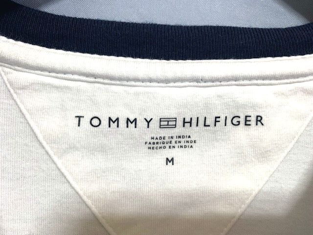 ★美品　TOMMY HILFIGER トミーヒルフィガー　ロゴ刺繍 クルーネックTシャツ ホワイト_画像5