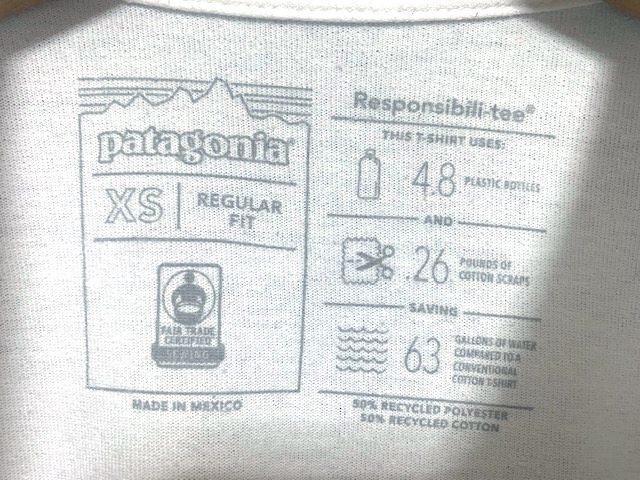 ☆ patagonia パタゴニア　P-6 Logo Pocket Responsibili Tee ロゴプリント ポケットTシャツ ホワイト XS_画像6