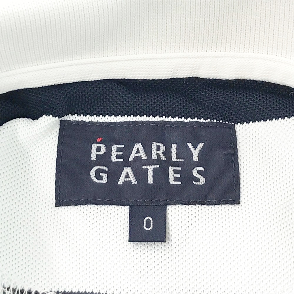 PEARLY GATES パーリーゲイツ 半袖ポロシャツ ニコちゃん ワッペン ボーダー柄 ホワイト系 0 [240001771983] ゴルフウェア_画像5