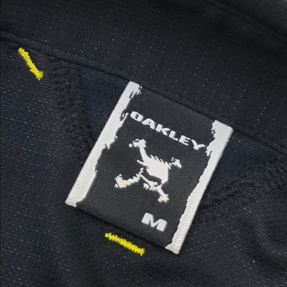 OAKLEY オークリー 半袖ポロシャツ ボタンダウン スカル 刺繍 ブラック系 M [240101184234] ゴルフウェア メンズ_画像3