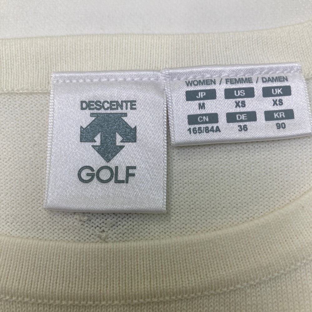 DESCENTE GOLF Descente Golf вязаный свитер оттенок белого M [240101184171] Golf одежда женский 