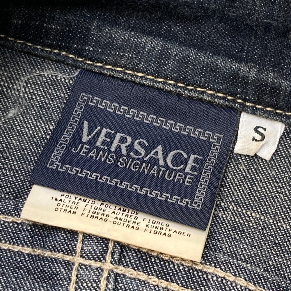 VERSACE Versace Denim jacket navy series S [240101180653] lady's 