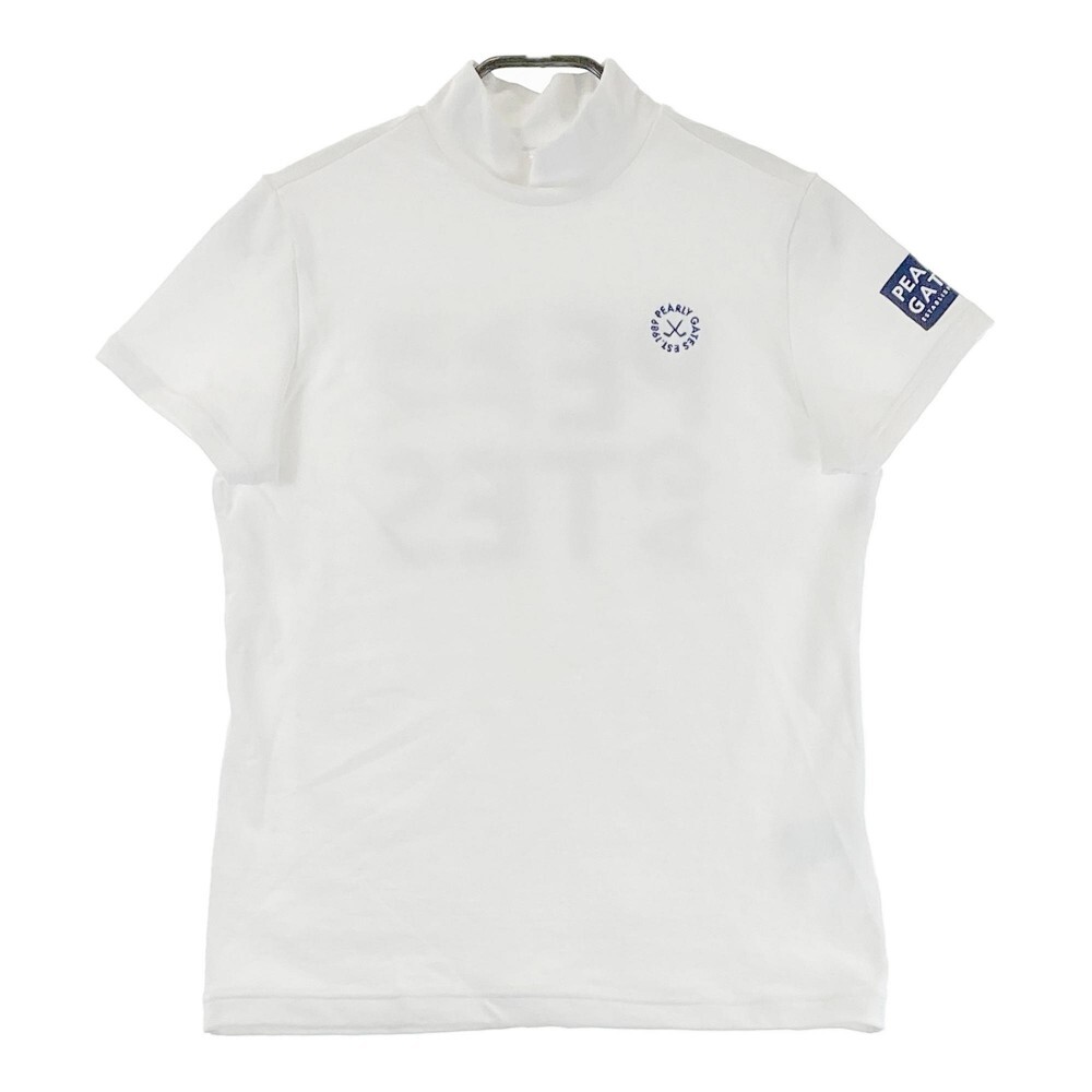 【美品】PEARLY GATES パーリーゲイツ 055-3267602 2023年 半袖モックネックTシャツ ホワイト系 1 [240101018533] ゴルフウェア