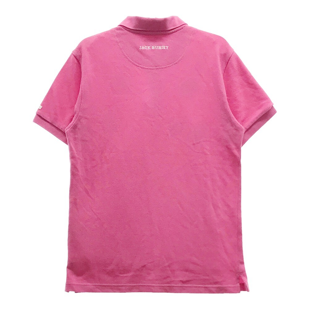 【1円】JACK BUNNY ジャックバニー 半袖ポロシャツ ワッペン ピンク系 5 [240001924735] メンズの画像2