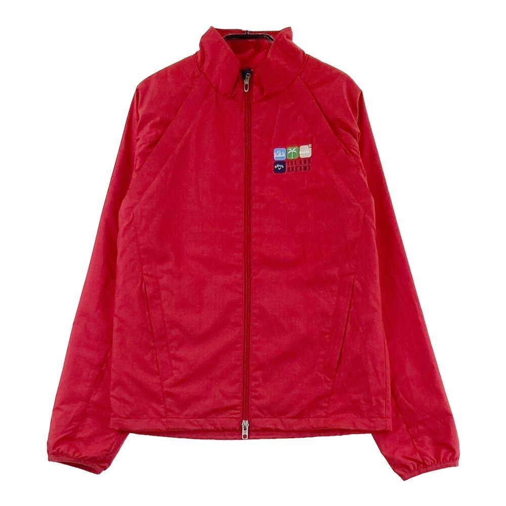 CALLAWAY キャロウェイ 2wayジップジャケット チェック柄 レッド系 M [240001555125] ゴルフウェア レディース
