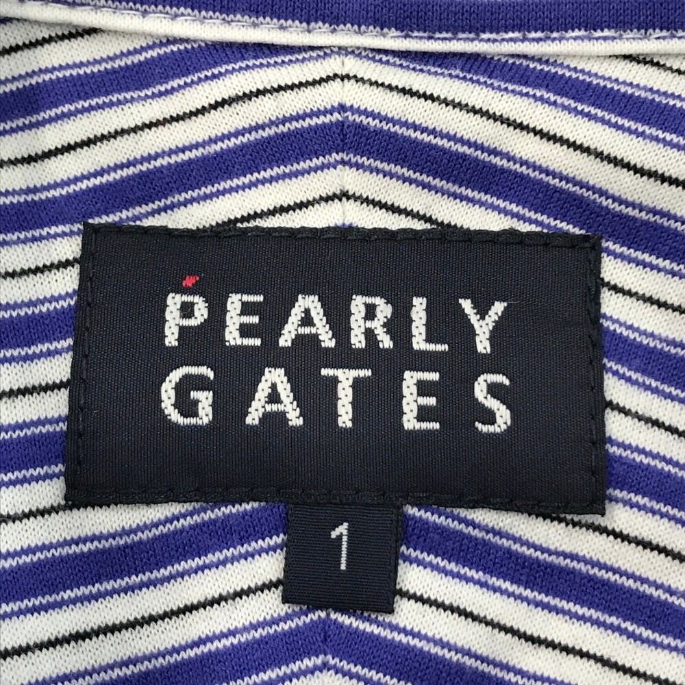 【1円】PEARLY GATES パーリーゲイツ 長袖ポロシャツ ストライプ柄 ブルー系 1 [240101144700] レディースの画像4