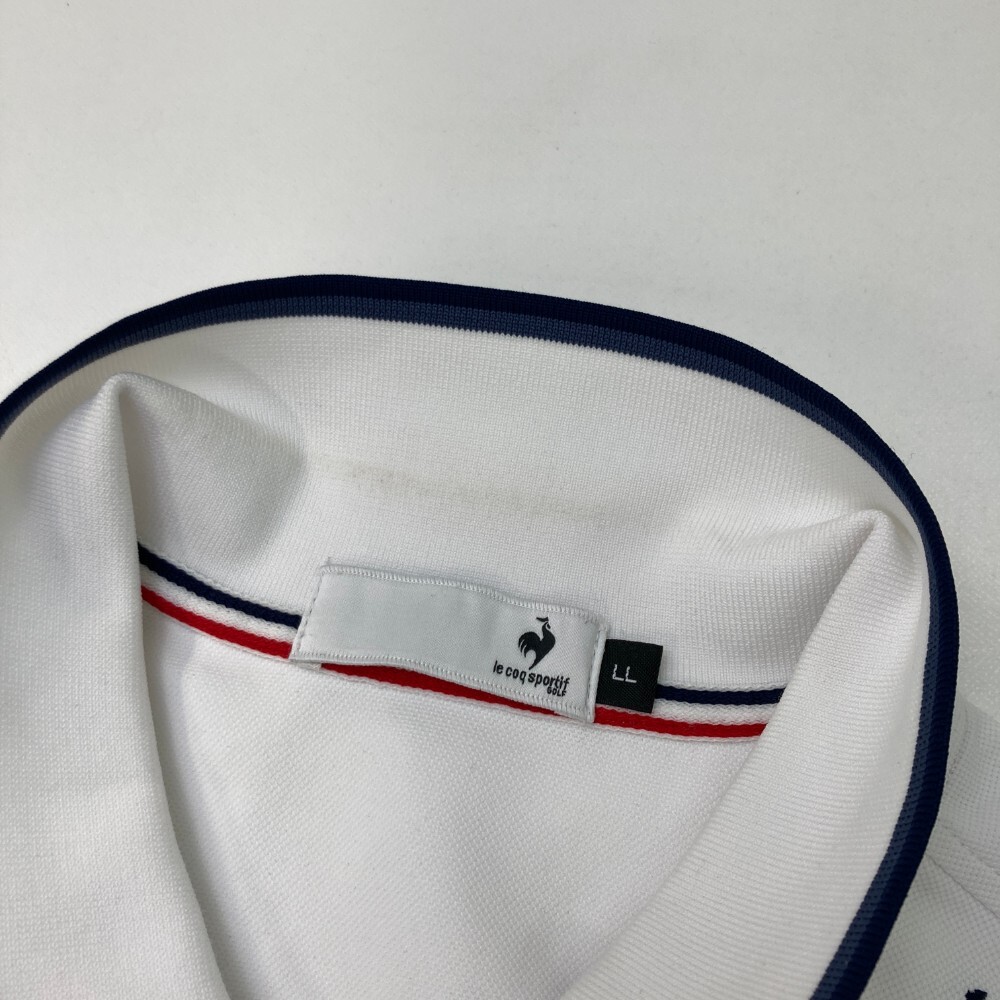 【1円】LECOQ GOLF ルコックゴルフ 2022年モデル 半袖ポロシャツ ホワイト系 LL [240101144894] メンズの画像5