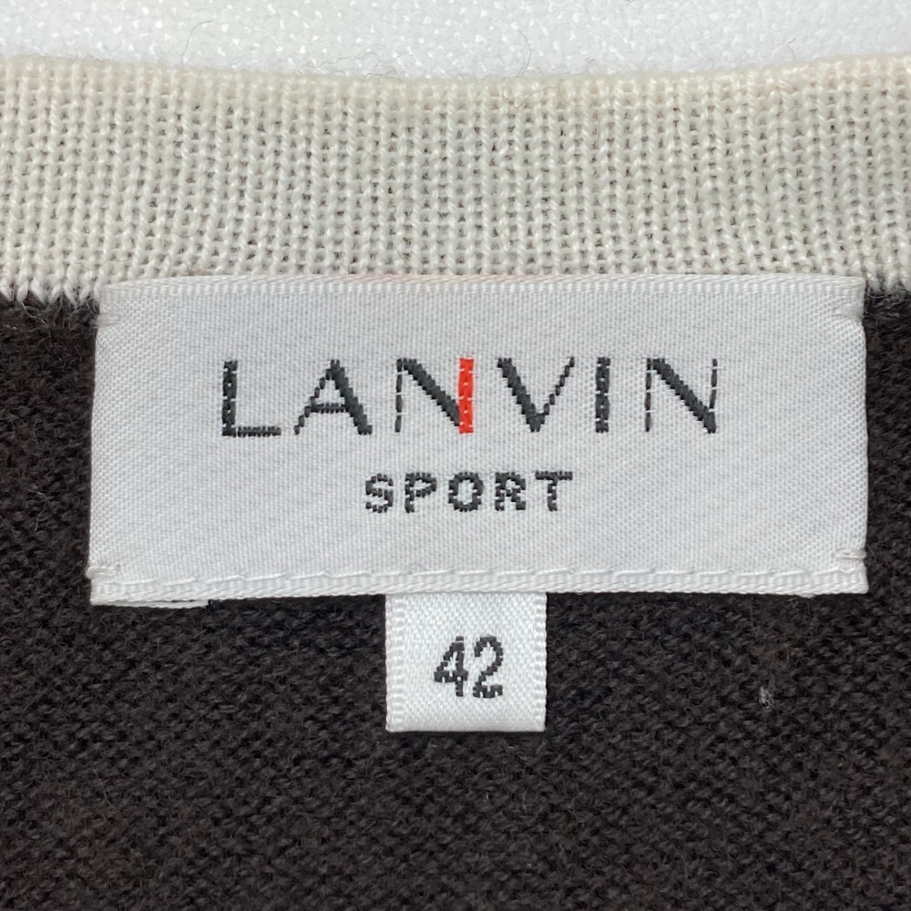 LANVIN SPORT ランバン スポール ニットベスト ウール混 ブラウン系 42 [240101184840] ゴルフウェア レディース_画像3