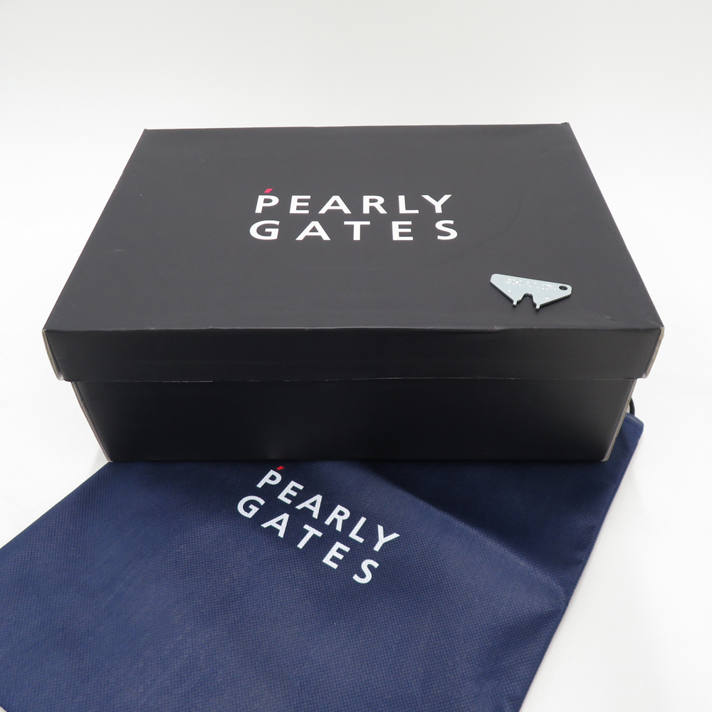 【美品】PEARLY GATES パーリーゲイツ 2022年モデル 053-2992301 ミドルカット ゴルフシューズ ネイビー系 27.0 [240101183725] ゴルフ_画像9