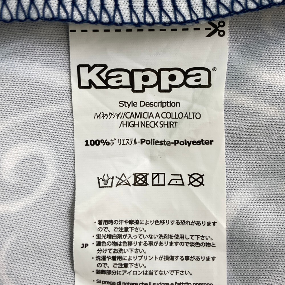 KAPPA GOLF カッパゴルフ 2023年モデル/KPT-23024 ハイネック 半袖Tシャツ 総柄 ネイビー系 LARGE [240101187348] ゴルフウェア メンズ_画像4