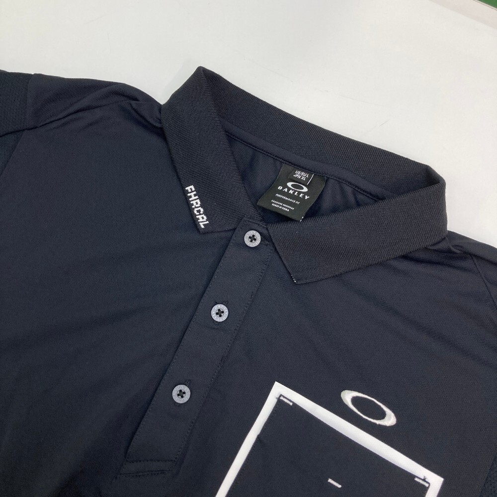 OAKLEY オークリー 2023年モデル 半袖ポロシャツ ブラック系 XL [240101189474] ゴルフウェア メンズ_画像4