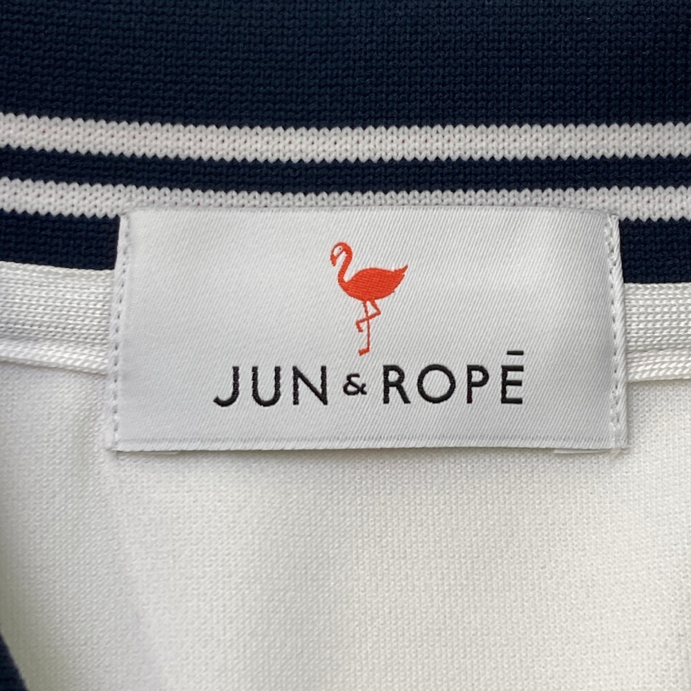 【美品】JUN&ROPE ジュン アンド ロペ ハーフジップノースリーブTシャツ ホワイト系 M [240101192078] ゴルフウェア レディース_画像3