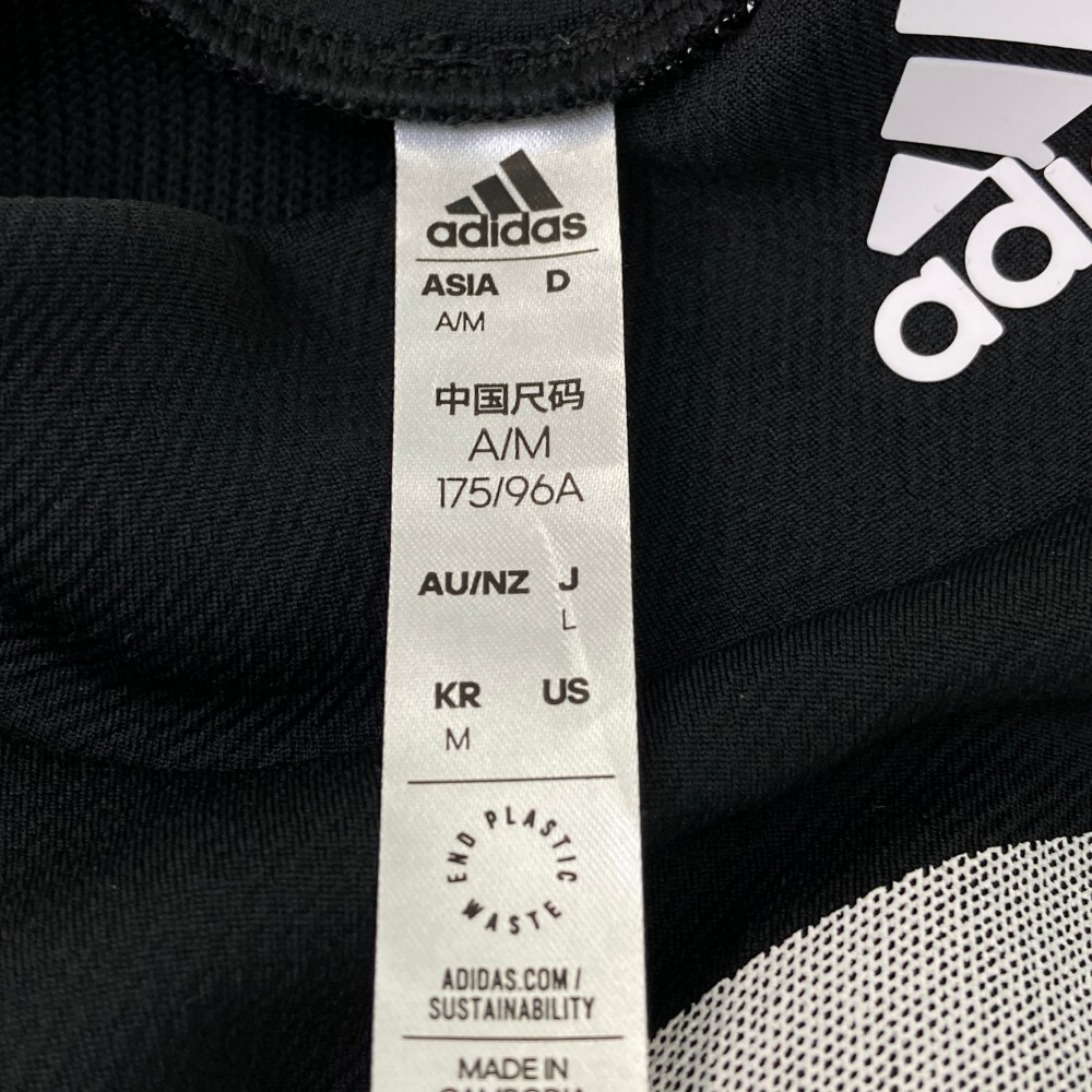 ADIDAS GOLF アディダスゴルフ 半袖ハイネックTシャツ ブラック系 L [240101193653] ゴルフウェア メンズ_画像3