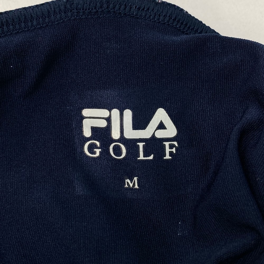 FILA GOLF フィラゴルフ ハイネック 長袖インナーTシャツ 星柄 ネイビー系 M [240101193678] ゴルフウェア レディース_画像3