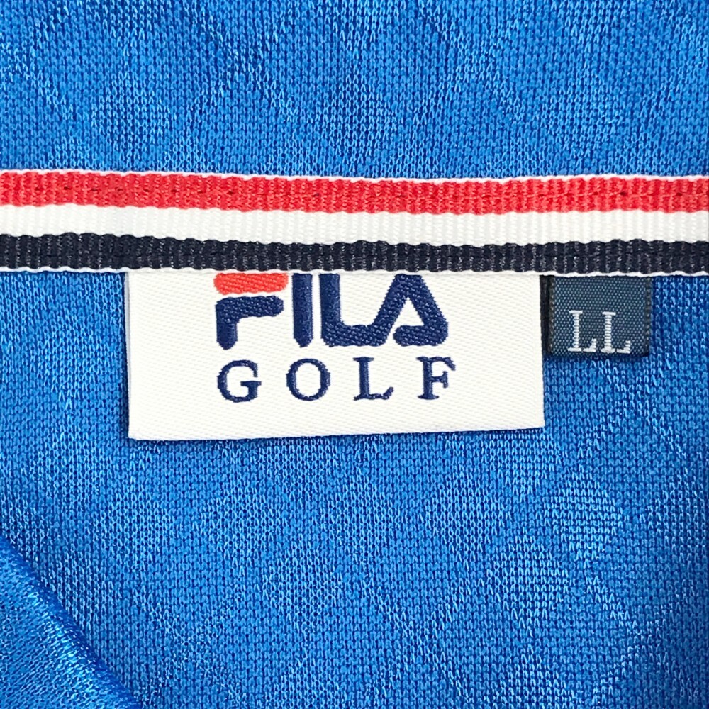 【1円】FILA GOLF フィラゴルフ 半袖ポロシャツ 総柄 ブルー系 LL [240001916827] メンズ_画像4