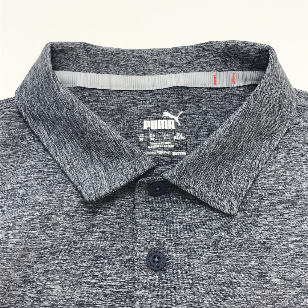 [1 иен ]PUMA GOLF Puma Golf 599113-07 рубашка-поло с коротким рукавом Logo вышивка окантовка рисунок серый серия US M [240001920413] мужской 