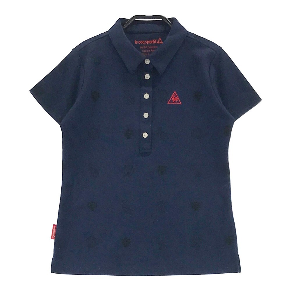 [1 иен ]LE COQ GOLF Le Coq Golf рубашка-поло с коротким рукавом общий рисунок темно-синий серия M [240001935451] женский 