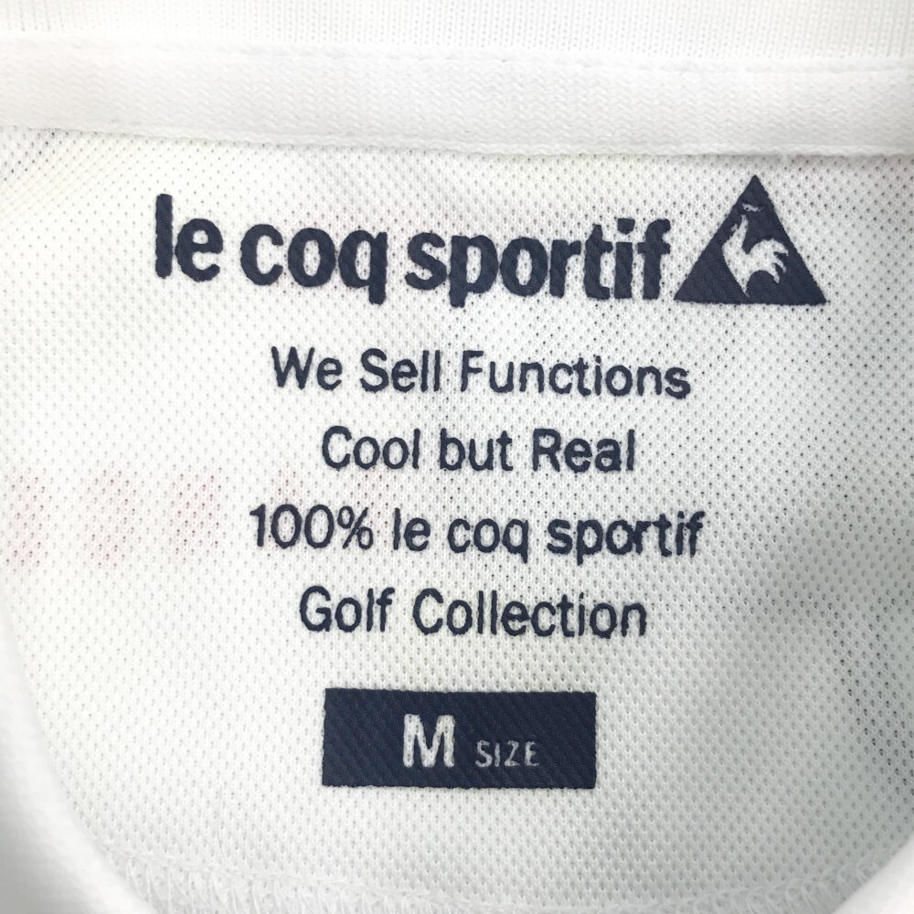 【1円】LE COQ GOLF ルコックゴルフ 2021年モデル 半袖ポロシャツ 総柄 ホワイト系 M [240101006856] レディース_画像4