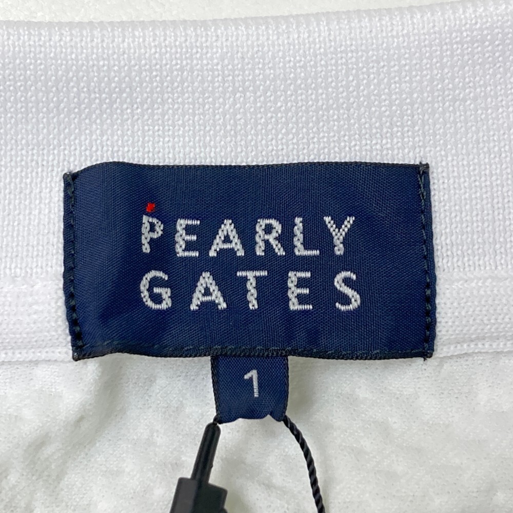 【新品】PEARLY GATES パーリーゲイツ シアサッカー 半袖ポロシャツ 総柄 ホワイト系 1 [240101164333] ゴルフウェア レディース_画像3